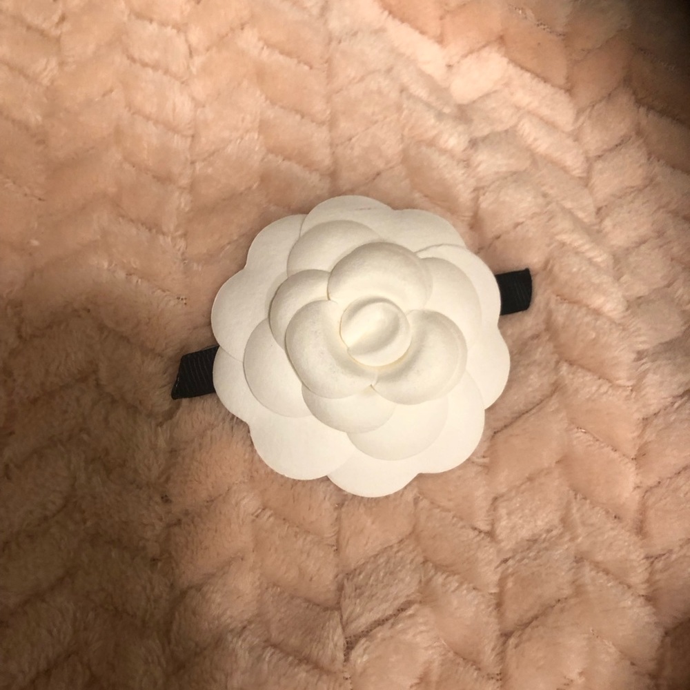 Authentic Chanel Camellia Flower High Fashion Hair Barrette
